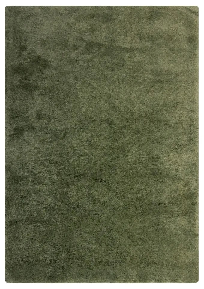 Sötétzöld szintetikus szőrme szőnyeg 120x170 cm Faroe Wool Look Fur – Flair Rugs