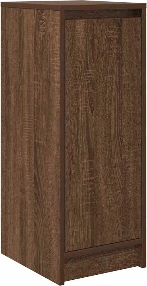 vidaXL barna tölgy színű szerelt fa cipőszekrény 29,5x34x76 cm
