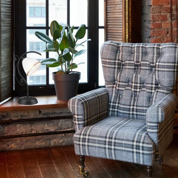 Asztali lámpa RETRO II 1xE27/60W/230V fekete