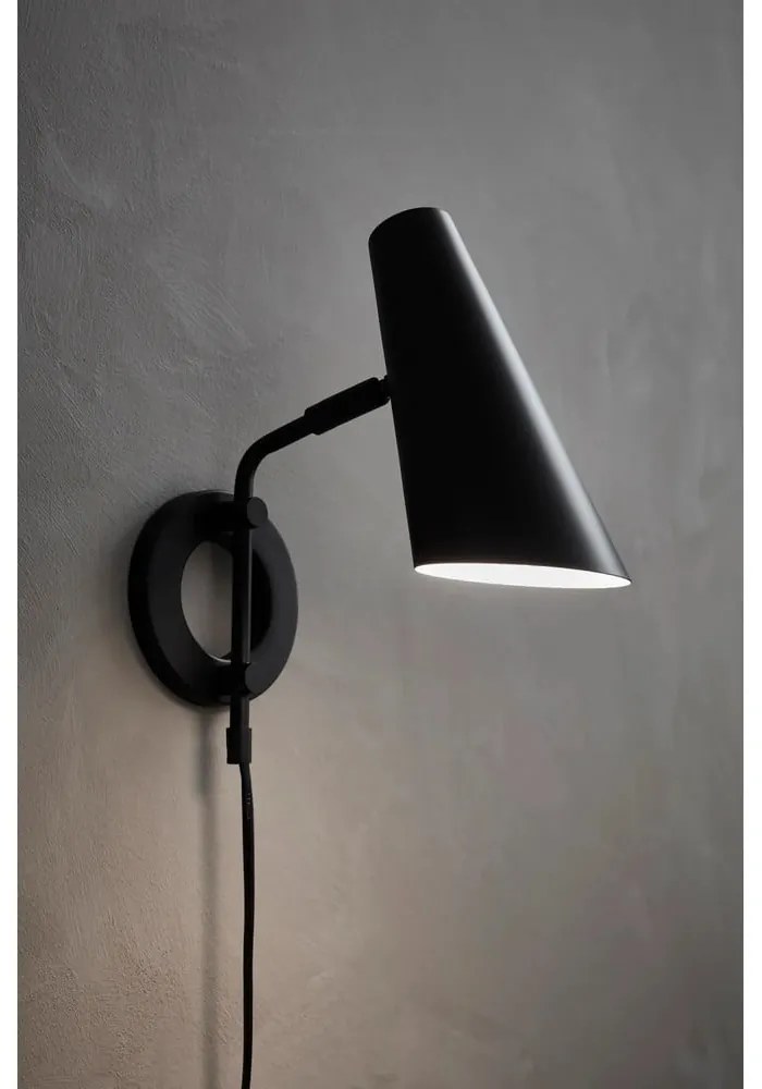 Fekete konnektorhoz csatlakoztatható fali lámpa ø 9,5 cm Cal – Markslöjd