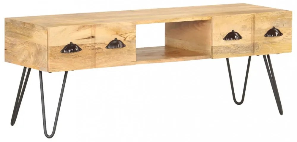 tömör mangófa TV-szekrény 120 x 35 x 45 cm