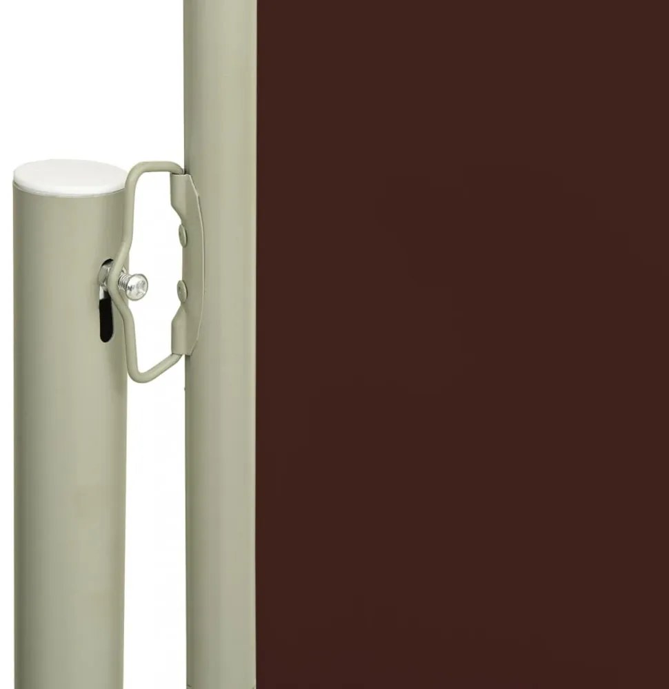 barna behúzható oldalsó terasznapellenző 220 x 600 cm