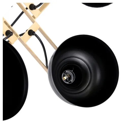 RENO lógcsillár 4xE27/40W/230V fekete/barna