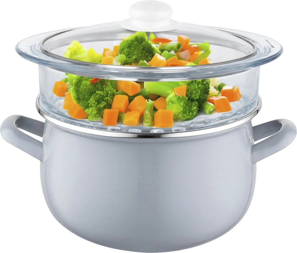 Gőzölő Gőzfőző Edény Zsírmentes üveg szita Indukció