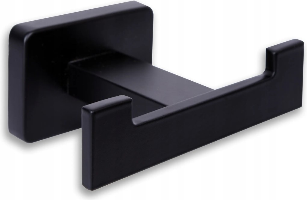 Akasztós Dupla Törölközőtartó Fekete Loft Fürdőszoba Előszoba