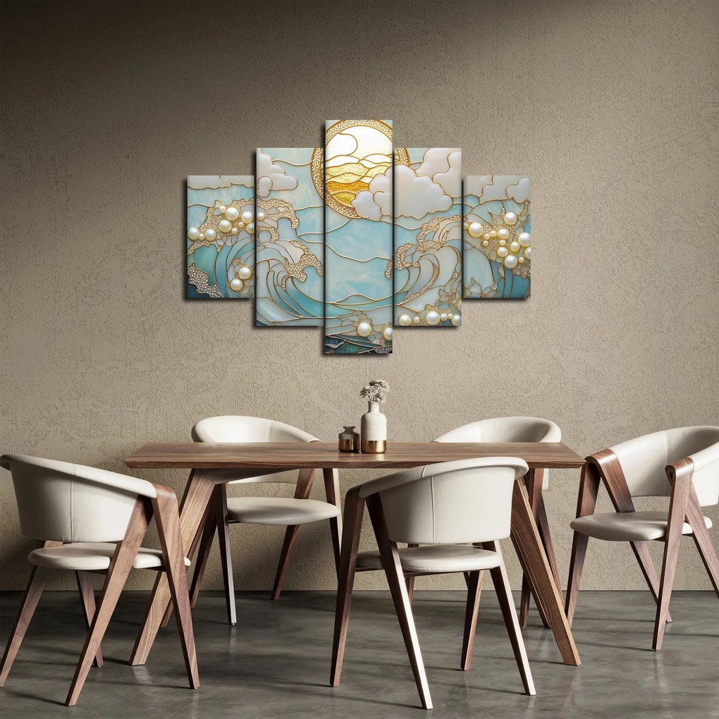 Kép - 3D gyöngyök az óceánban (150x105 cm)
