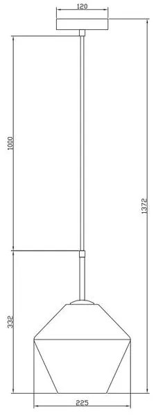 Lámpa Mennyezeti lámpatest LIME,7887,AC220-240V,50/60Hz,1*E27,IP20,átmérő 35CM,egyes,arany