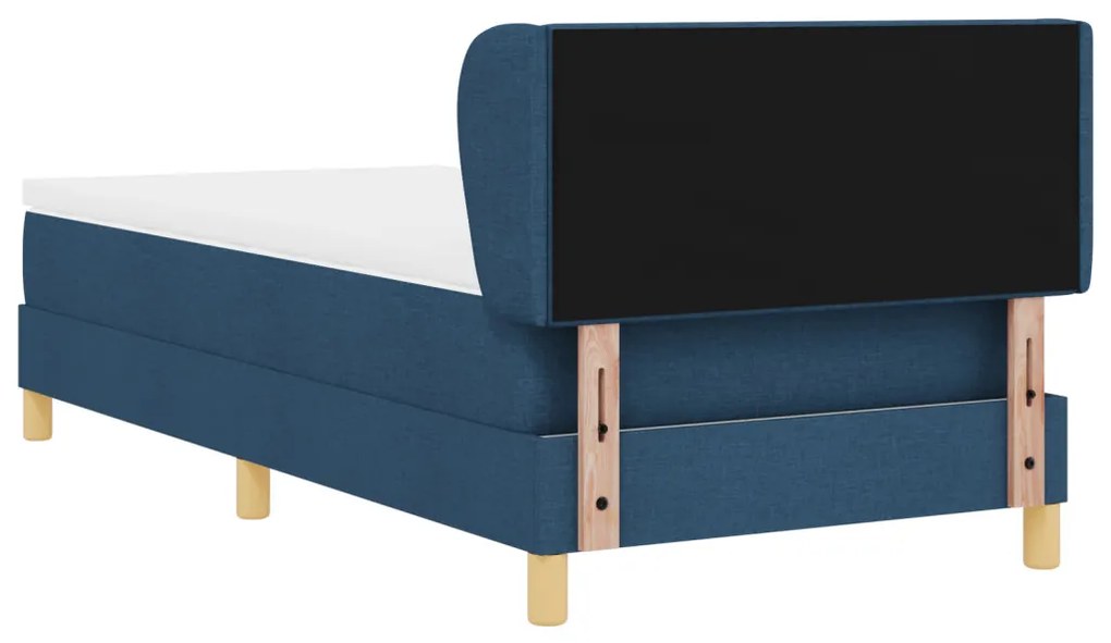 Boxspring Ágy Matracokkal Kék 90x190 cm Szövet