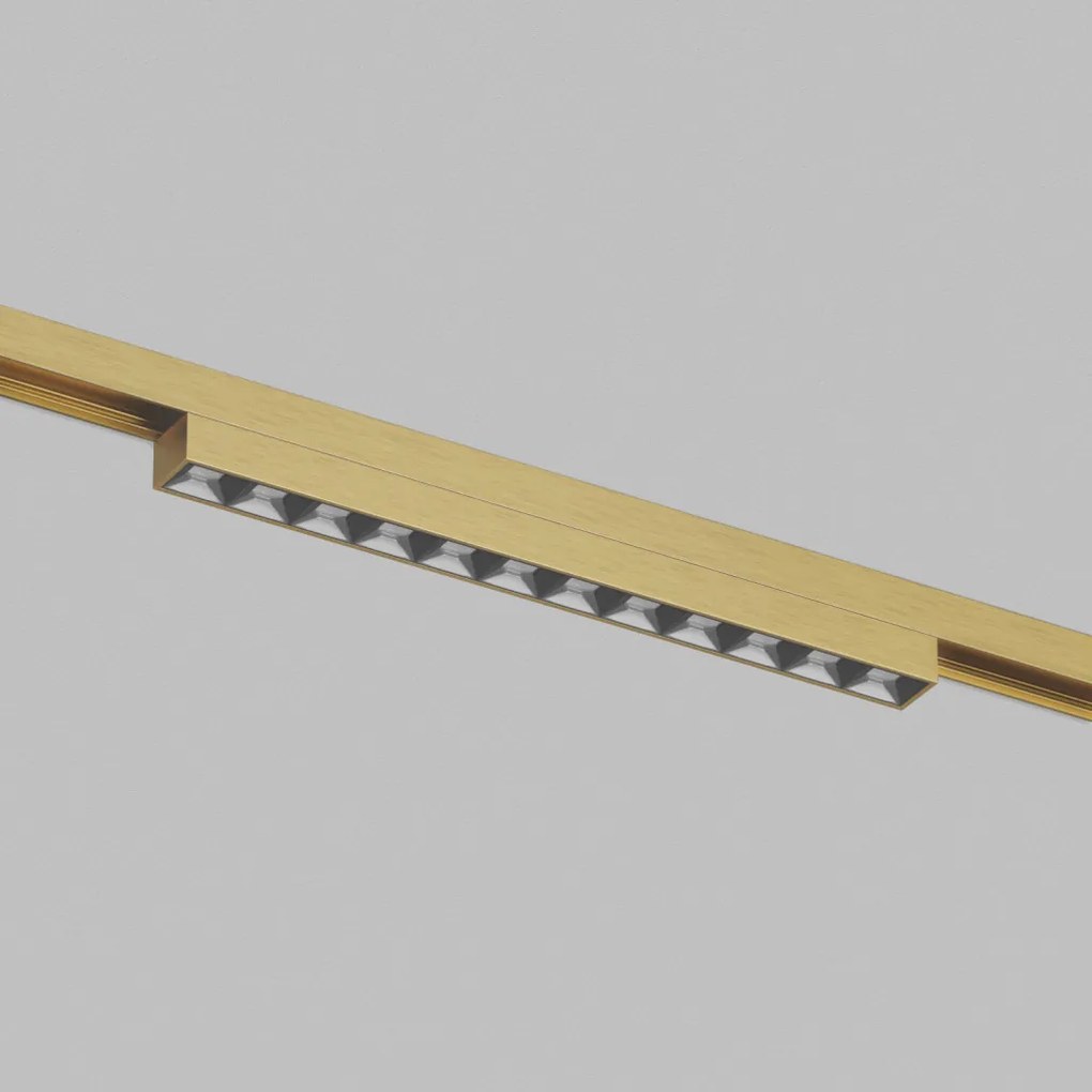 DK/EU-5771-SB Shine Track light, GRILL 3000 series, L231*W19*H27, LED, 48V DC, 10W, RA≥90, 3000K, IP20, satin brass color, aluminum — DK/EU-5771-SB