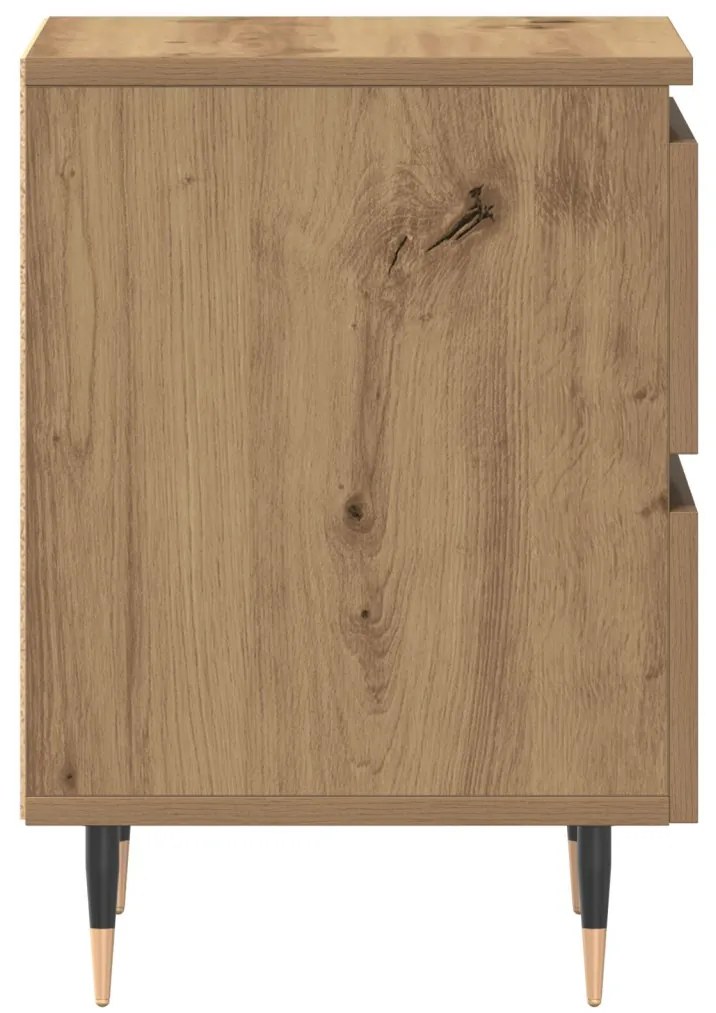 Éjjeli szekrények 2 db Kézműves tölgy 40x35x50 cm Műzott anyag
