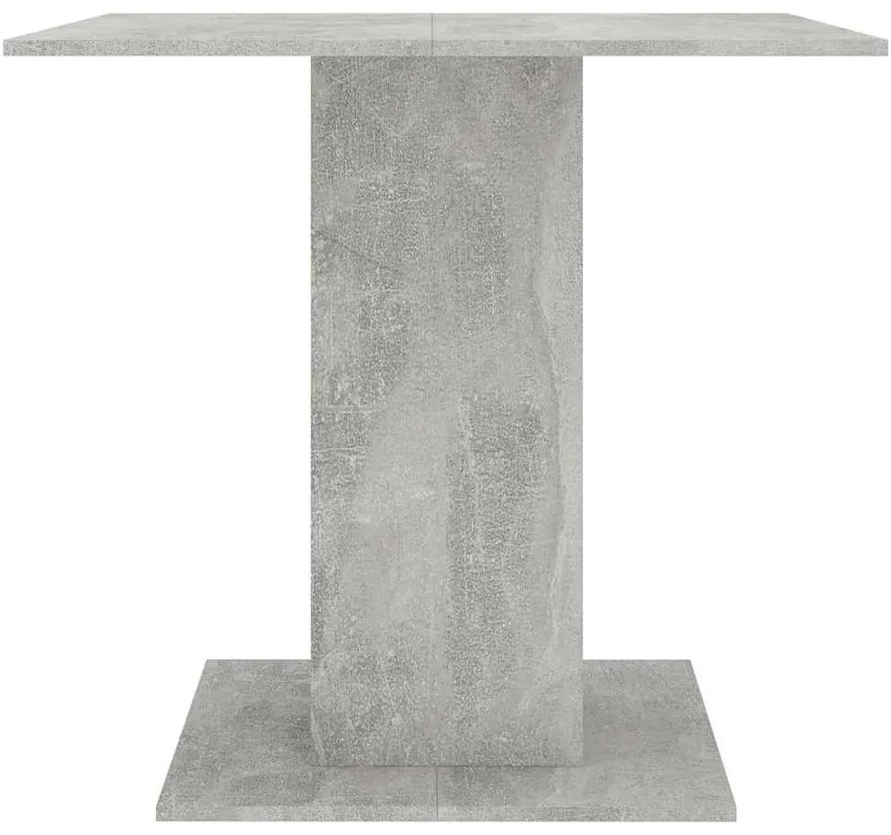 Betonszürke szerelt fa étkezőasztal 80 x 80 x 75 cm