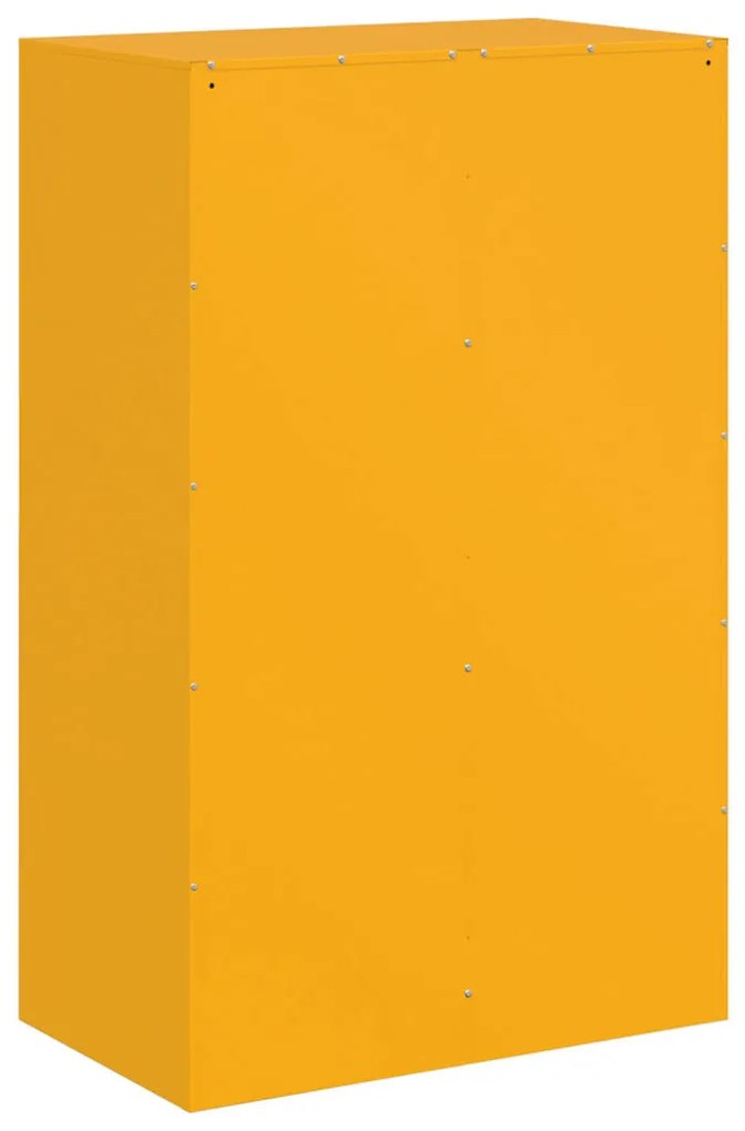 mustársárga acél tálalószekrény 67 x 39 x 107 cm