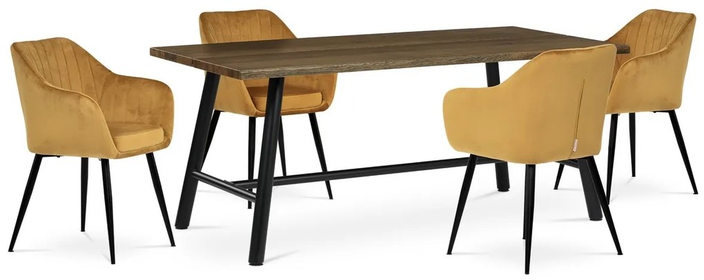 Tömörfa étkezőasztal 180 x 90 cm, diófa