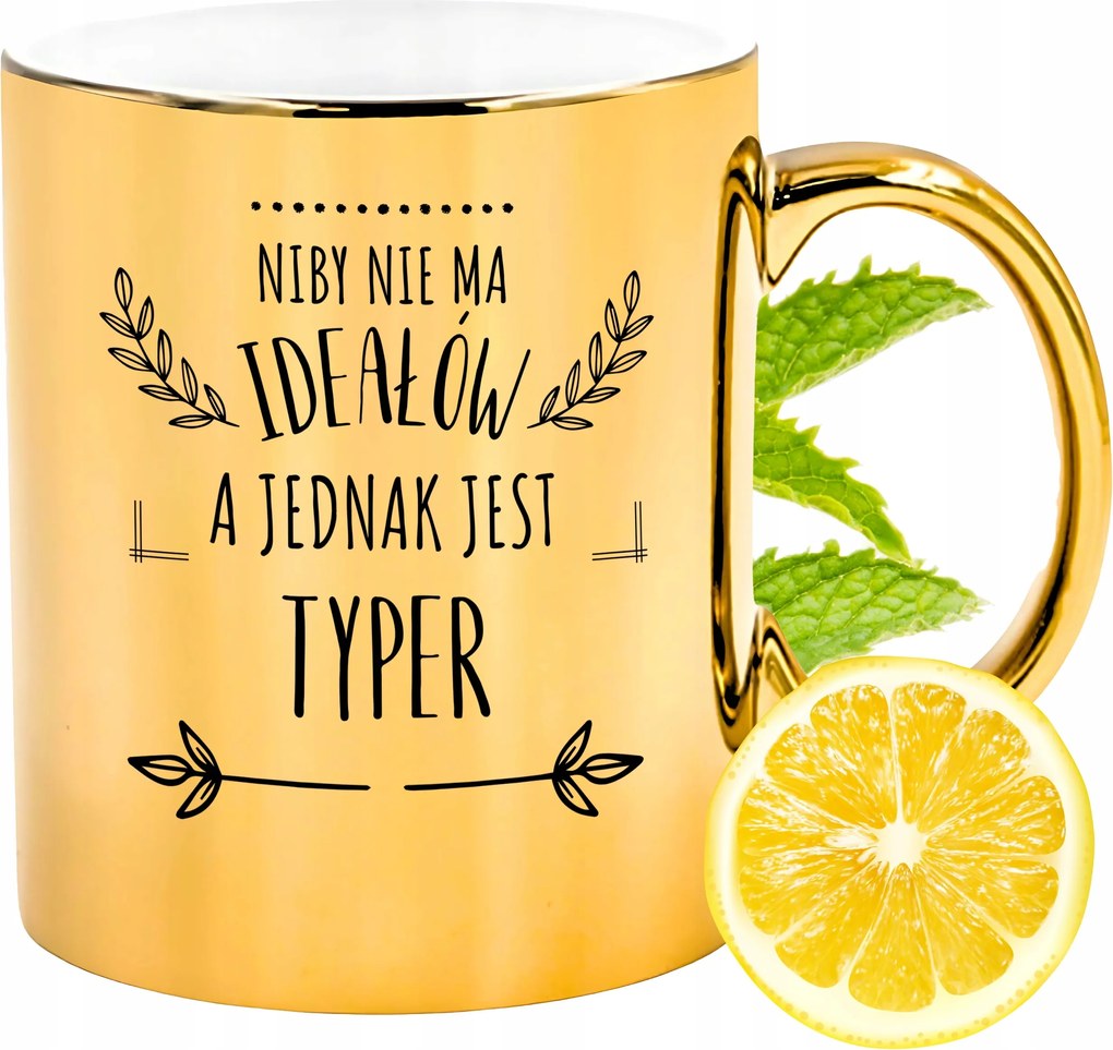 Prémium Arany Fényes Bögre Ajándék Nyomtatott Fénykép