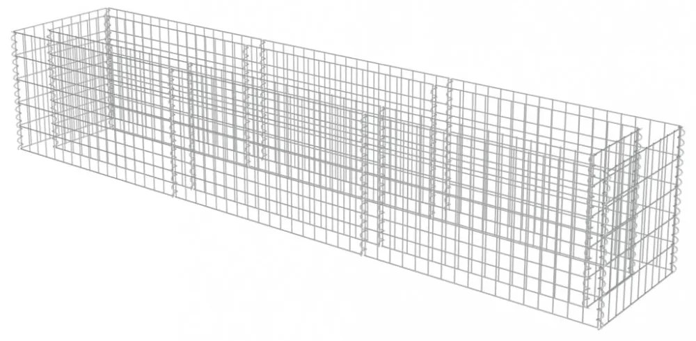 horganyzott acél gabion magaságyás 270 x 50 x 50 cm