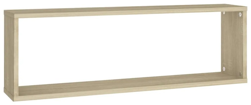 4 db sonoma tölgy színű szerelt fa fali polc 80 x 15 x 26,5 cm