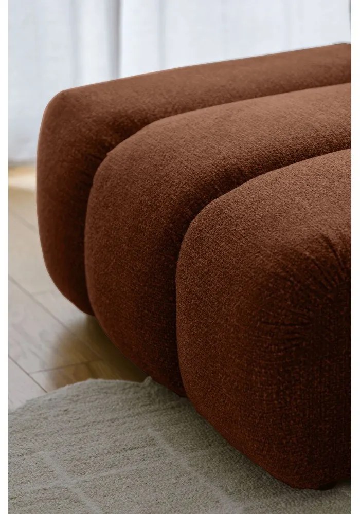 Terrakotta színű sarokkanapé (jobb oldali-U alakú) Shell – Miuform