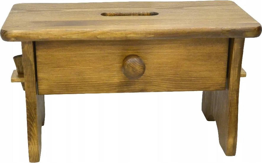 Magas Pácolt Tölgy Szék Fiókkal Zsámoly Etetőszék