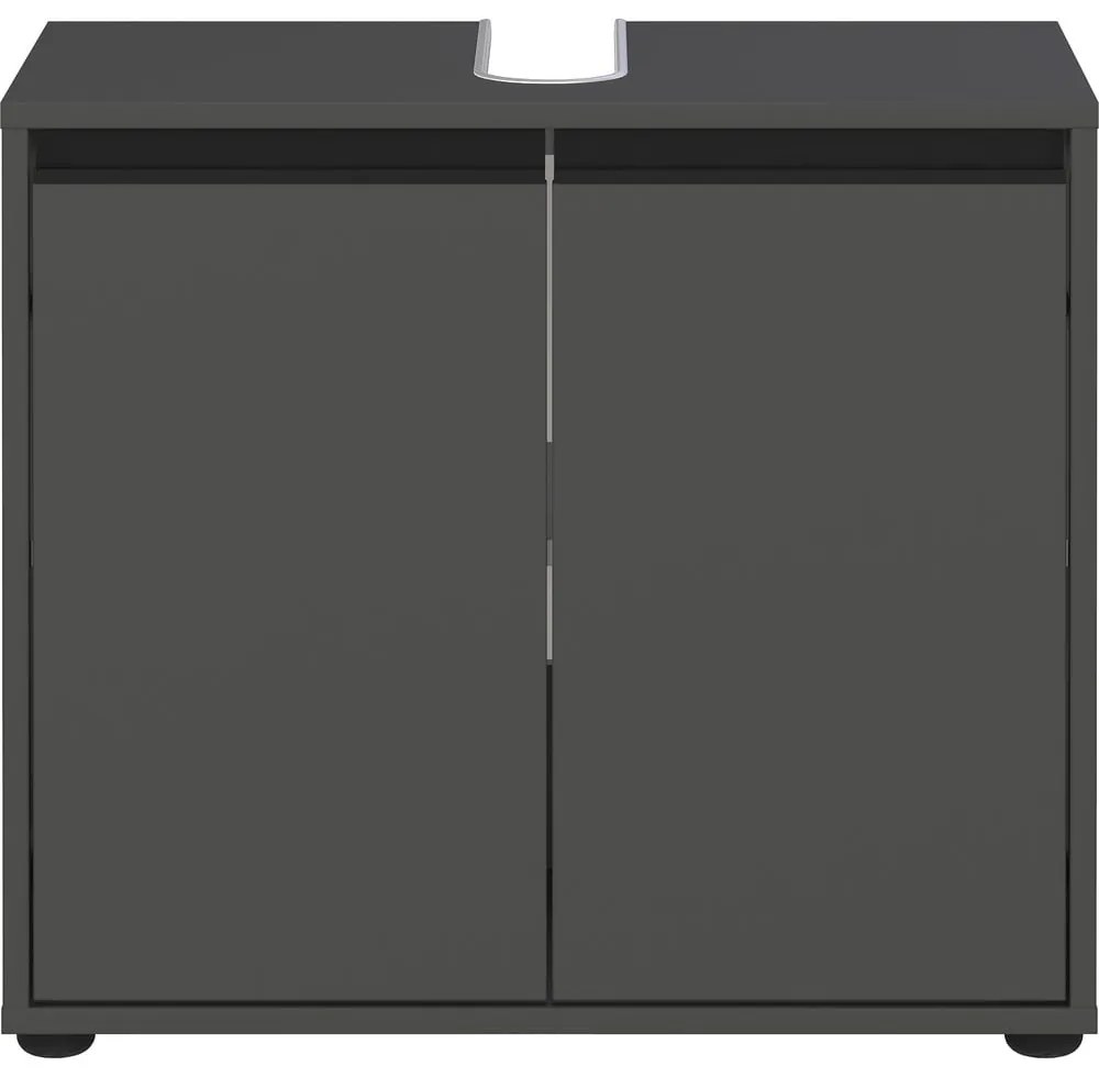 Antracitszürke mosdó alatti szekrény 63x55 cm Lemont – Germania