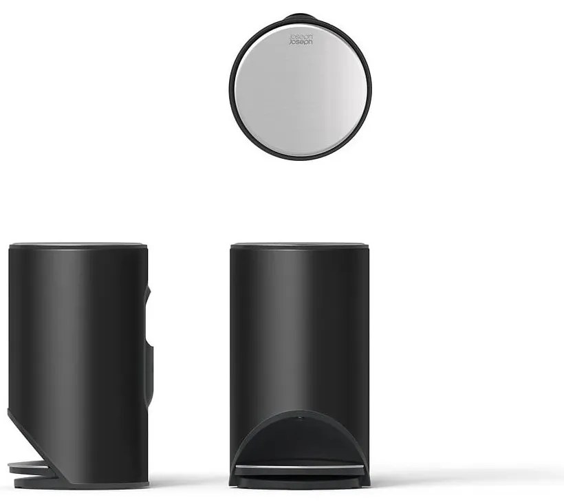 Matt fekete fém pedálos szemetes 10 l Arc – Joseph Joseph