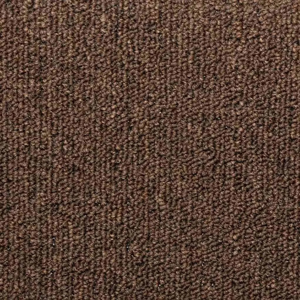 30 db lépcsőszőnyeg, kávébarna, téglalap alakú széllel, 65 x 21 x 4 cm