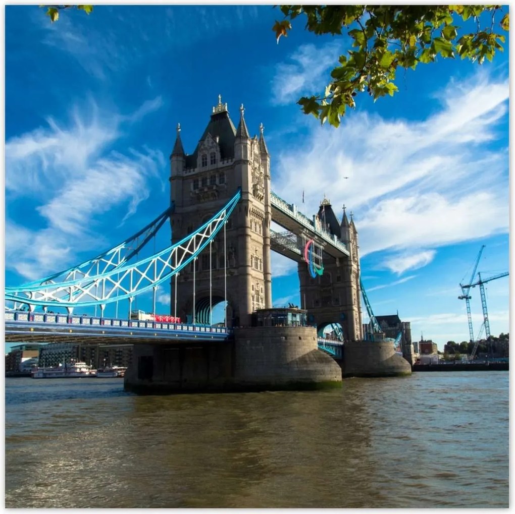 Poszterek 100x100 Tower bridge az éggel