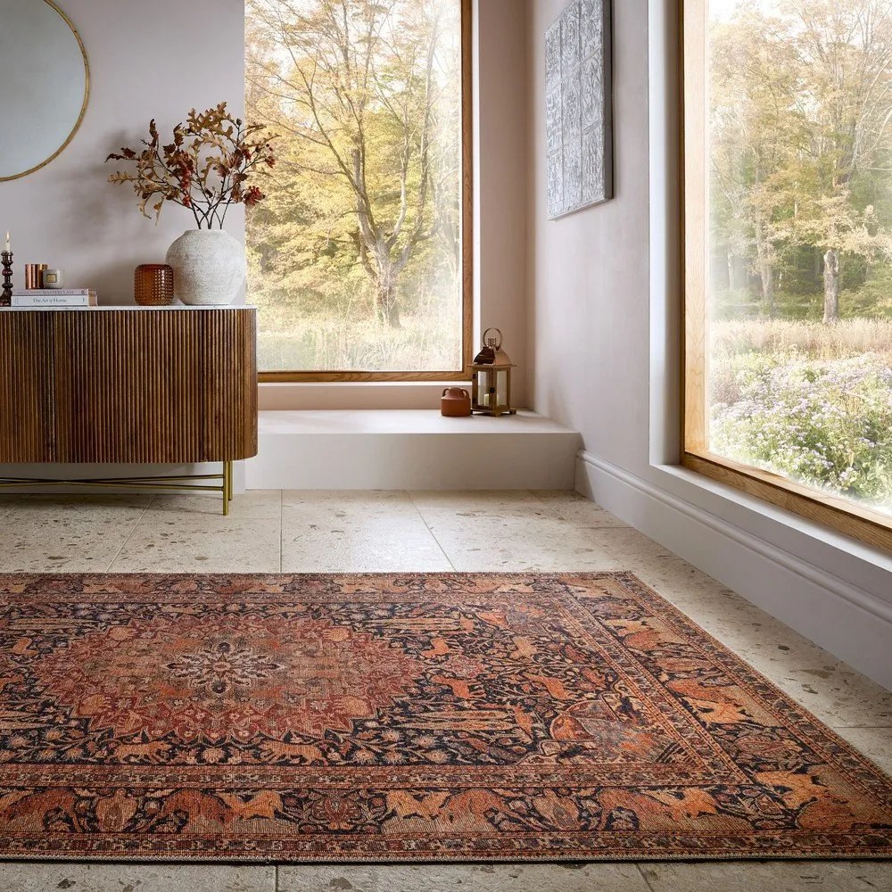 Borvörös mosható szőnyeg 190x290 cm Nico Global – Flair Rugs