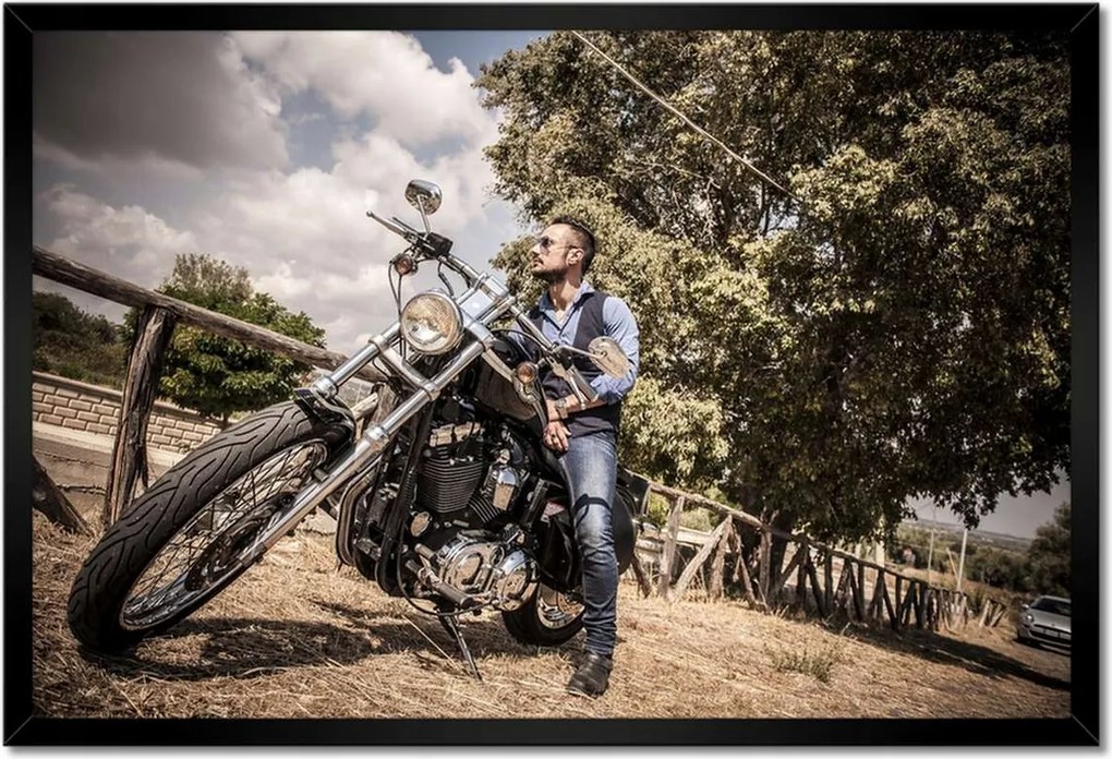 Poszterek keretben 60x40 Motorkerékpár Klasszikus Motor