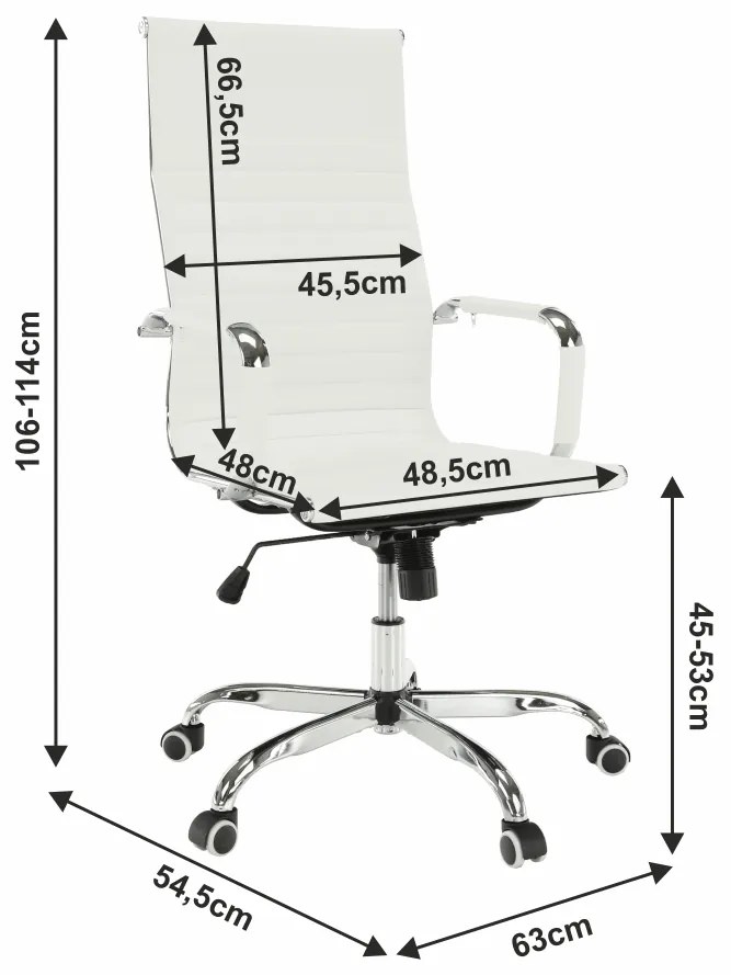Irodai fotel Azurio 2 (fehér). 1015618