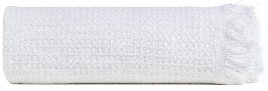 Fehér újrahasznosított pamut ágytakaró 260x280 cm Honeycomb – Ixia