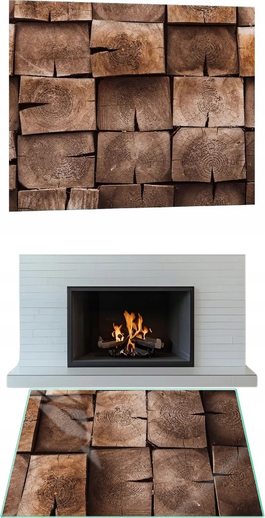 Kandalló Alatti Szélvédő Edzett Üveg Méret 52x30 cm Bale Grafikával