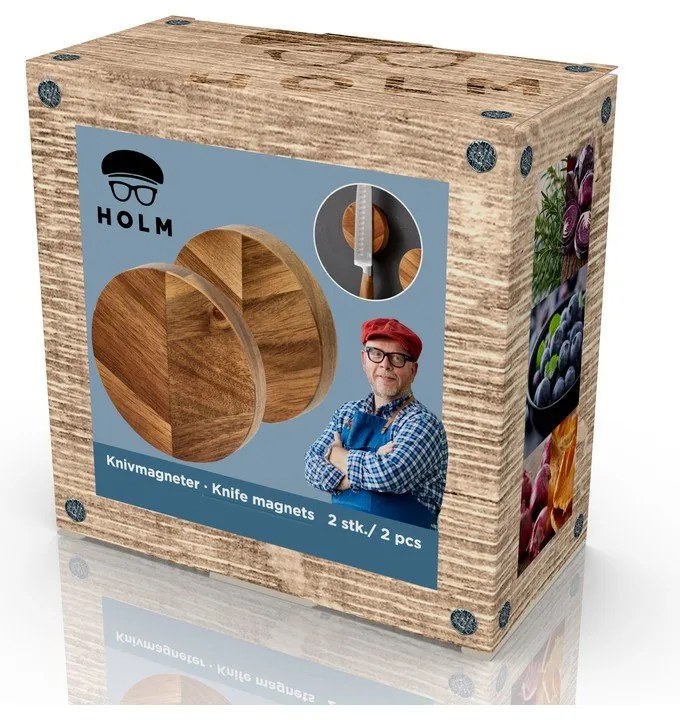 Fa mágneses késtartó – Holm