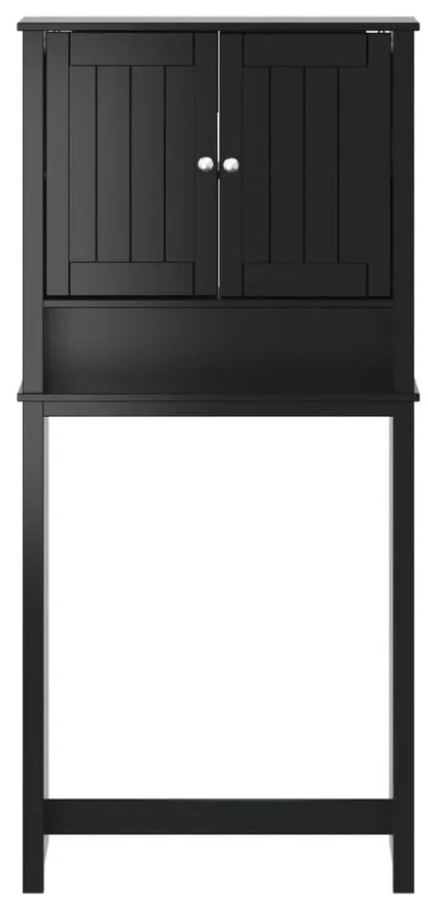 BERG fekete tömör fa mosógépszekrény 76 x 27 x 164,5 cm