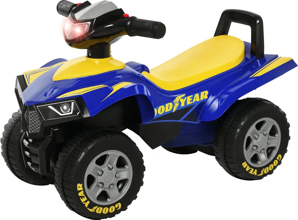HOMCOM Pedál Nélküli Quad Gyerekeknek 18-36 Hónapos Korig - Quad Kerékpár Fénnyel, Duhannyal és Titkos Tárolóval, 60x31x42 cm Kék | Aosom