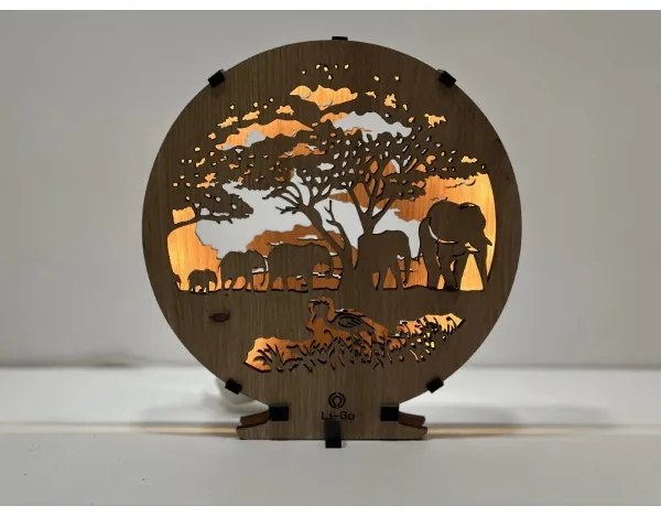 Li-Go 23610/DUB2 - LED dimmelhető asztali dekoráció LED/12W/230V 20x22 cm tölgy