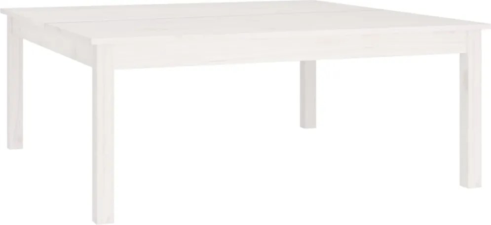 vidaXL fehér tömör fenyőfa dohányzóasztal 100 x 100 x 40 cm