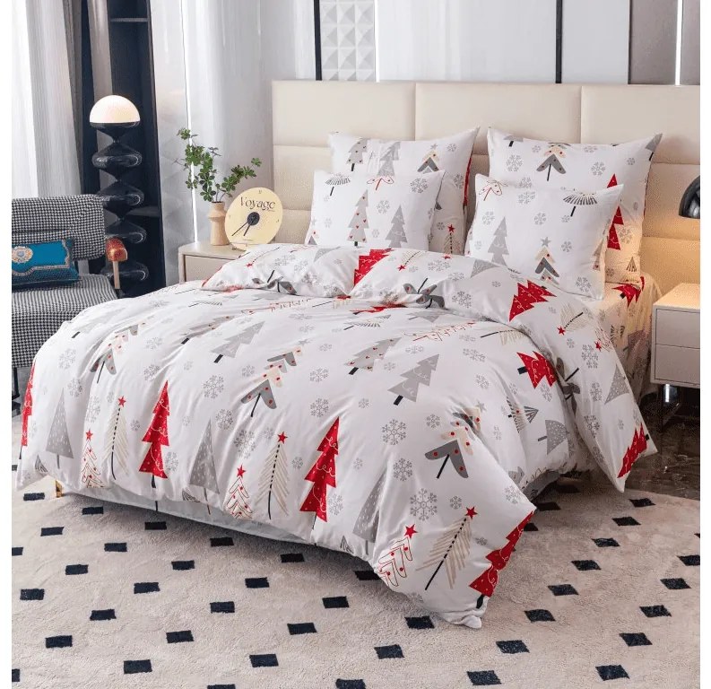 Flanel mikroszálas ágyneműhuzat JINGLE fehér Ágyneműhuzat mérete: 70 x 90 cm | 140 x 220 cm