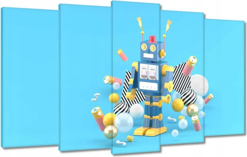 Vászonkép 100x60 Kék robot