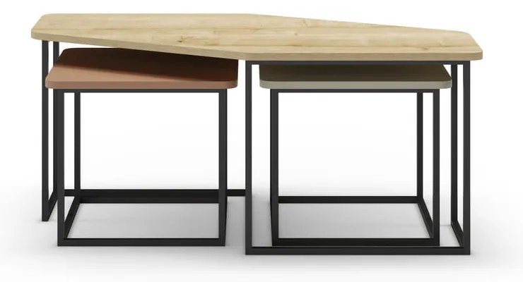 Dohányzóasztal szett 3 db-os 60x111,5 cm Zoya – Marckeric