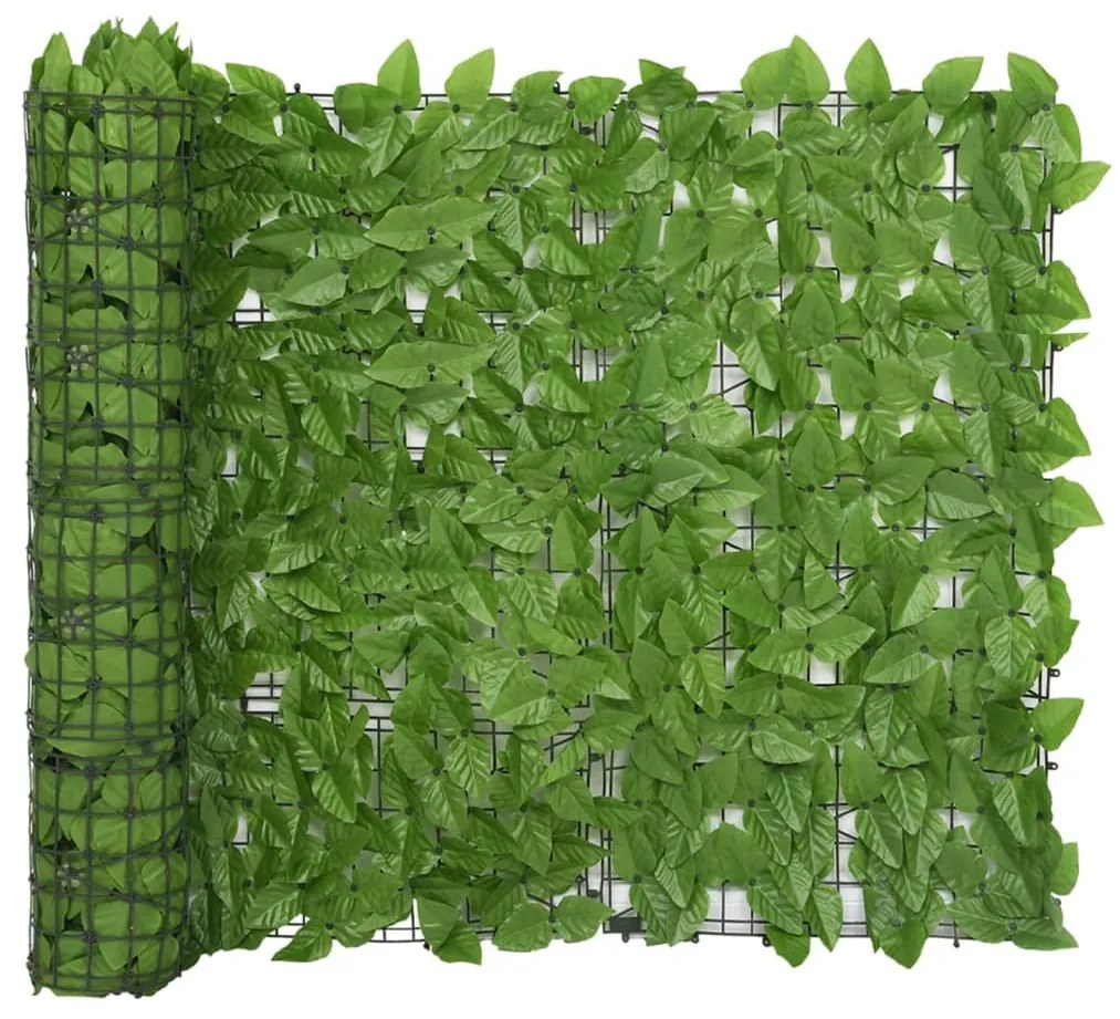 Zöld leveles erkélyparaván 400 x 100 cm
