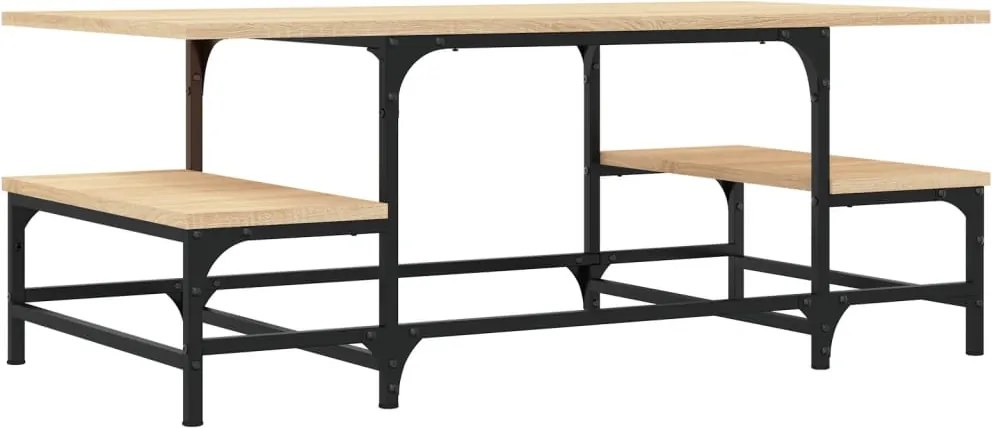 vidaXL sonoma tölgy színű szerelt fa dohányzóasztal 100 x 50,5 x 40 cm