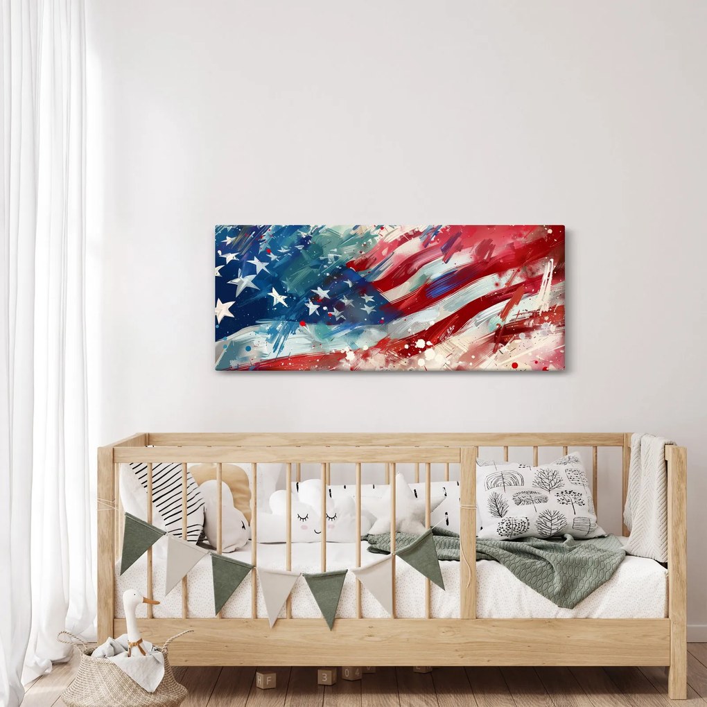 Kép - Az USA zászlaja (120x50 cm)