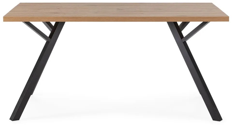 Natúr színű étkezőasztal tölgyfa asztallappal 90x160 cm Marion – Marckeric