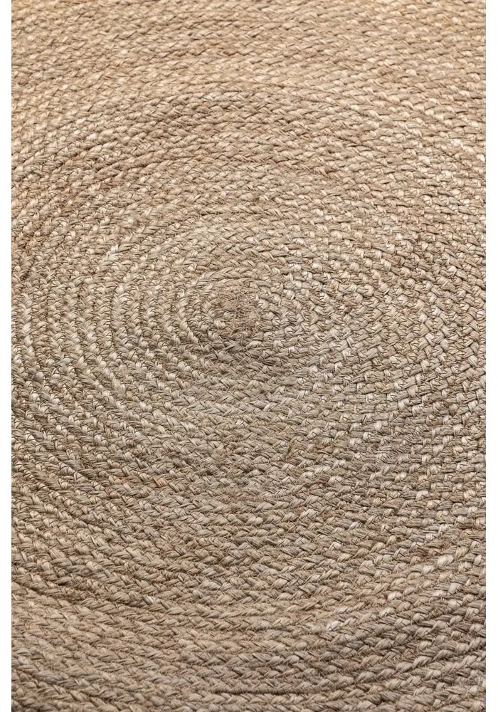Szürkésbézs kétoldalas juta kerek szőnyeg ø 100 cm Braided – Hanse Home