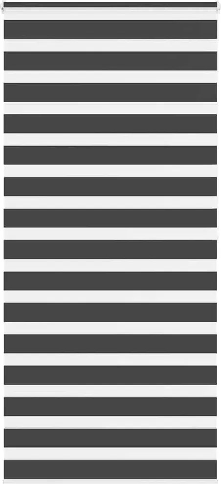 vidaXL zebrafüggönnyel fekete szövetszélesség 100,9 cm poliészter