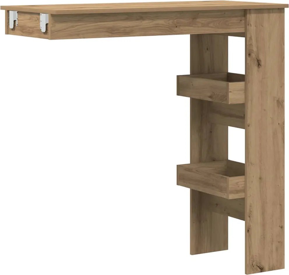 vidaXL fali bárasztal Artisan tölgy 102x45x103,5 cm Gépelt fa