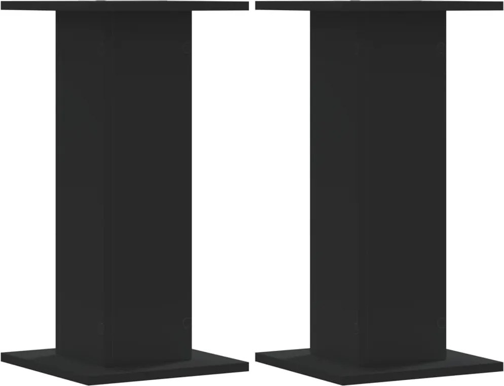 vidaXL 2 db fekete szerelt fa növénytartó állvány 30 x 30 x 60 cm