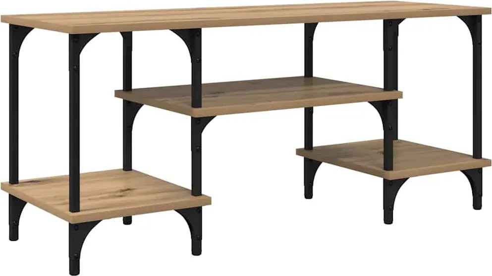 vidaXL TV szekrény Artisan tölgy 102 x 35 x 45,5 cm Műszaki fa és vas
