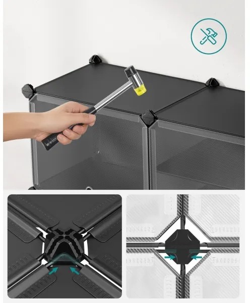 BOXIFY moduláris rekeszes polc, fekete