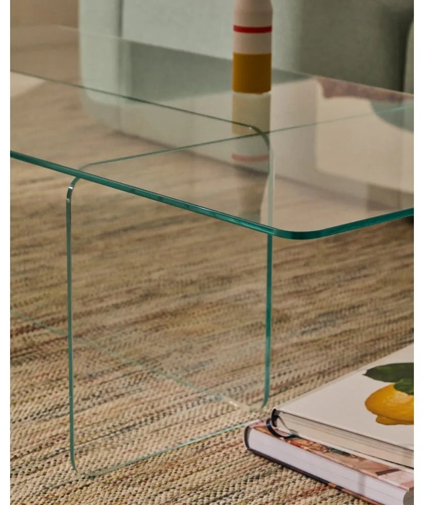 Üveg dohányzóasztal 60x120 cm Zaren – Kave Home